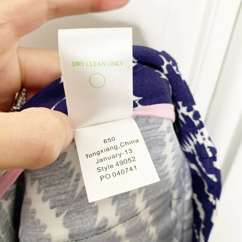 ❌SOLD❌ Lilly Pulitzer Women’s Peggy Zebra Print Blue White Pants Size 4 - Picture 10 of 12